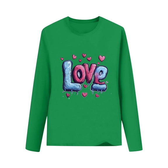 Lorytime Kids Girls Long Sleeve Hooded Sweatshirt Valentine Cute Crewneck Pullover Letters Tops Casual Outerwear