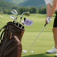 thumbnail image 7 of Haosy Lilac Marble Golf Mallet Putter Cover Strong Magnetic Leather Golf Club Headcover Closure, 7 of 7
