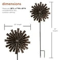 thumbnail image 4 of Alpine Corporation 81" Brown Iron Flowers Wind Spinner, 4 of 13