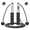black & white, variant on Jumping Rope with Counter for Fitness Exercise Training, Adjustable Cordless Speed Skipping Rope-black & white