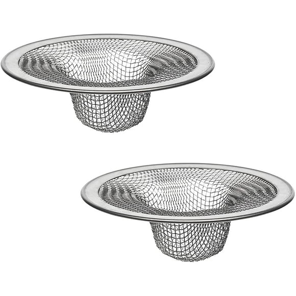 Colador de malla para fregadero de cocina, paquete de 2, 4-1/2 pulgadas, acero inoxidable, 2 unidades