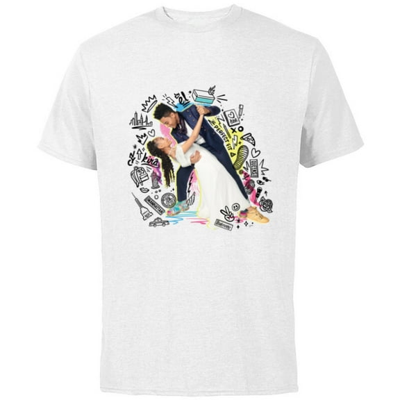 Disney Sneakerella El and Kira Dance - Short Sleeve Cotton T-Shirt for Adults - Customized-White