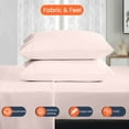 thumbnail image 4 of CCNY 800 TC Egyptian Cotton Bed Sheets, 4Pc Sheet Set - 1 Fitted Sheet, 1 Flat Sheet & 2 Pillowcases 24 Inch Deep Pocket (RV King-Blush), 4 of 8