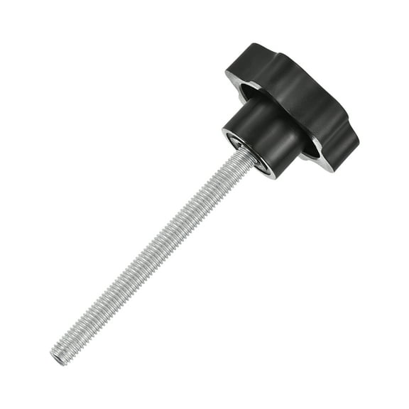 Uxcell Star Knobs, M8x90mm Plastic Hex Shaped Clamping Handle Screw Knobs, Hand Tightening Star Screw Knob
