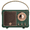 Green, variant on Retro Bluetooth speaker, small wireless Bluetooth speaker, suitable for kitchen, desk, bedroom, office, outdoor gatherings, suitable for female teenagers