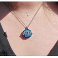 thumbnail image 3 of Collar de plata con forma de ojo malvado para mujer, colgante de ojo malvado con cristal circular como regalo de joyería para protección contra el mal de ojo, collar Nazar hecho a mano - Modelo cod, 3 of 5