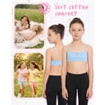 thumbnail image 3 of Sweet & Sassy Girls’ Training Bra – 5 Pack Cotton Stretch Crop Cami Bralette (S-L), 3 of 7