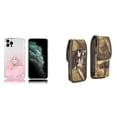 thumbnail image 1 of Waterfall Liquid Glitter Stand Case and Belt Holster Pouch for iPhone 14 Pro (Pink/Camo), 1 of 9