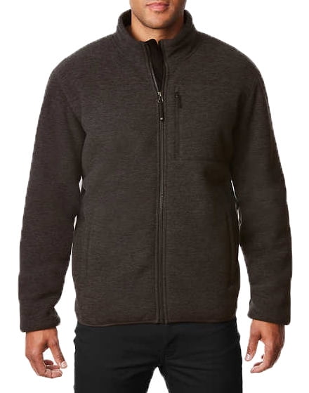 32 Degrees Men's Sherpa Lined Fleece Full Zip Jacket Sweater (Medium ...
