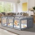 thumbnail image 1 of Baby Playpen Fshibila 187 x 127 cm con malla suave y transpirable, color gris, 1 of 7