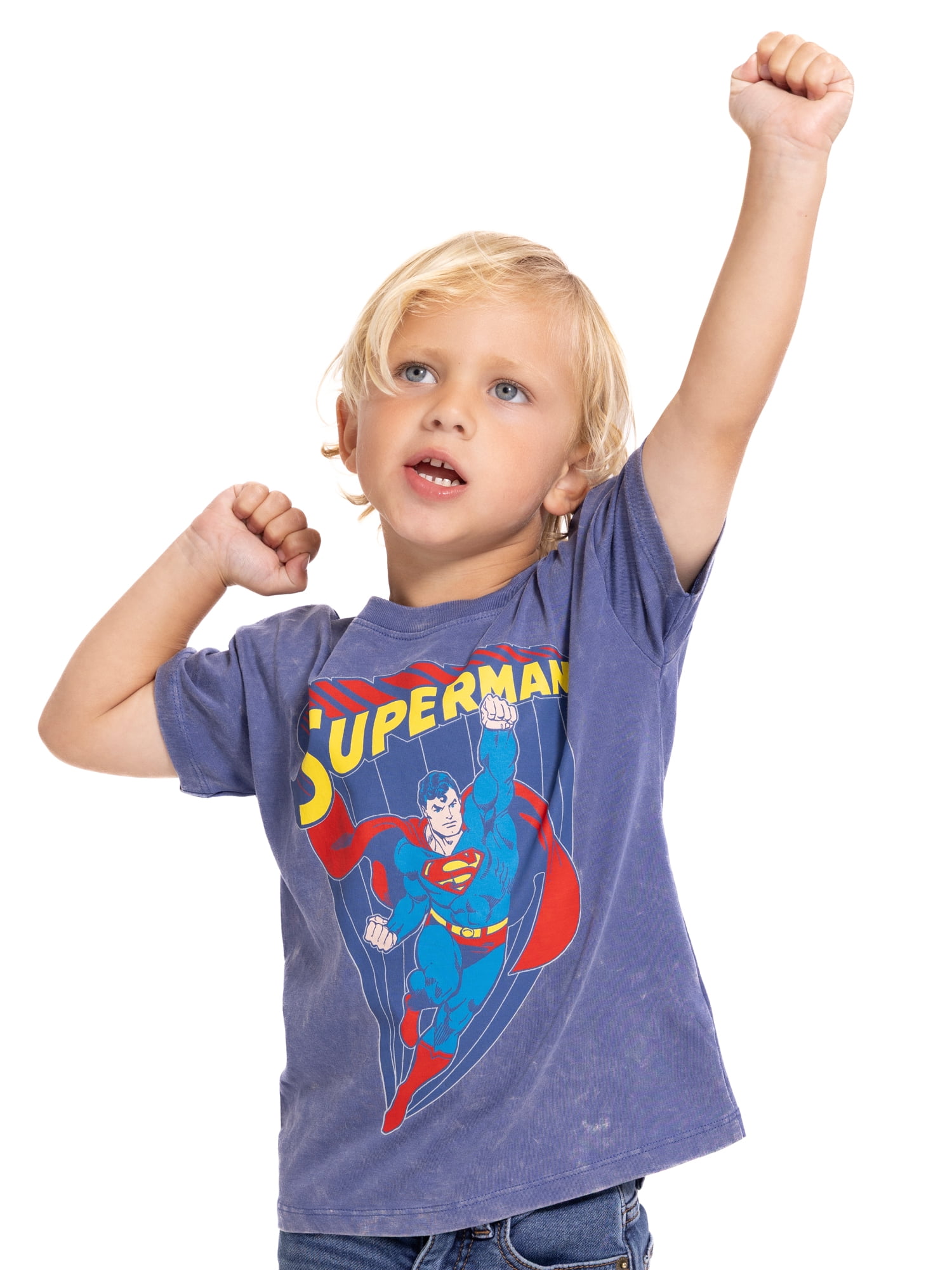 DC Comics Toddler Boys' Superman Graphic Tee with Short Sleeves, Sizes 12M-5T