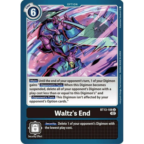 Digimon Versus Royal Knights Uncommon Waltz's End BT13-108