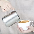 thumbnail image 5 of Easyworkz Espresso Milk Frothing Pitcher Heavy-Gauge Stainless Steel 20 oz Cappuccino Latte Art Cup, Brushed Silver, 5 of 10