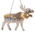 thumbnail image 1 of Elk oso tallado de Navidad con colgante de luz suministros de decoración de artesanía creativa, Elk Feliz Sencillez, 1 of 5