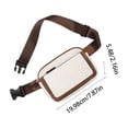 thumbnail image 3 of Bolso bandolera de cuero con correa ajustable, múltiples bolsillos, mochila compacta cruzada de pecho y hombro para hombres y mujeres, viajes al aire libre, 3 of 6