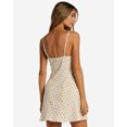 thumbnail image 3 of Billabong Women's Sunny Garden Daisey Floral Rib Knit A-Line Fit Mini Dress (Large, Salt Crystal (Off White)), 3 of 4