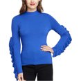 thumbnail image 1 of Rachel Roy Chandail en Tricot à Manches à Volants pour Femme, Bleu, Grand, 1 of 1