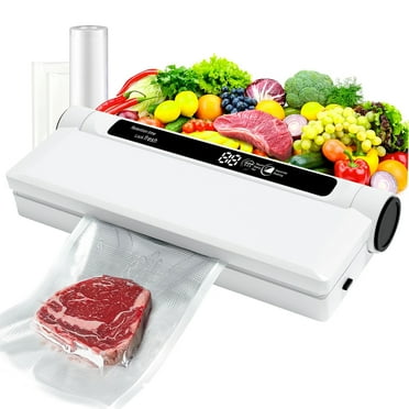 Sweet Vacuum Sealer Machine, Multi-Functional Food Sealer, 75KPA Strong Suction with Dry & Moist Food Modes, Digital Timer, Compact Lightweight with 20 Vacuum Bags for Home Kitchen Use