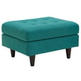 thumbnail image 2 of Modway Empress Upholstered Fabric Ottoman in Teal, 2 of 4