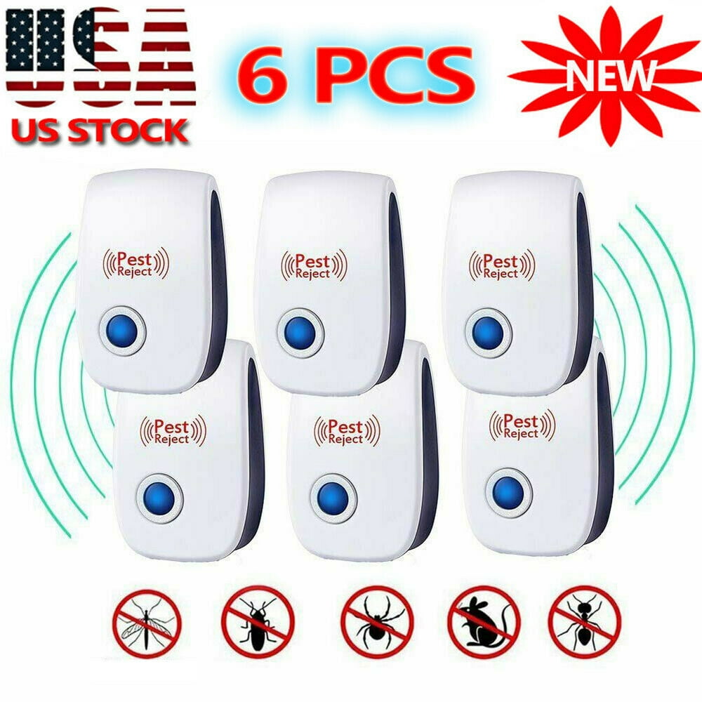 HOSIM 6 PK NEW UPGRADED Ultrasonic Pest Repeller Electronic Plug In Pest Control Ultrasonic