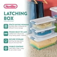 thumbnail image 3 of Sterilite 6Qt Plastic Stackable Storage Box w/Latching Lid, Clear (12 Pack), 3 of 11