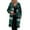 Green, variant on Long Shacket Jackets for Women Fashion Plaid Print Button Down Woolen Overcoat Lightweight Loose Long Sleeve Lapel Fall Coat with Pocket
