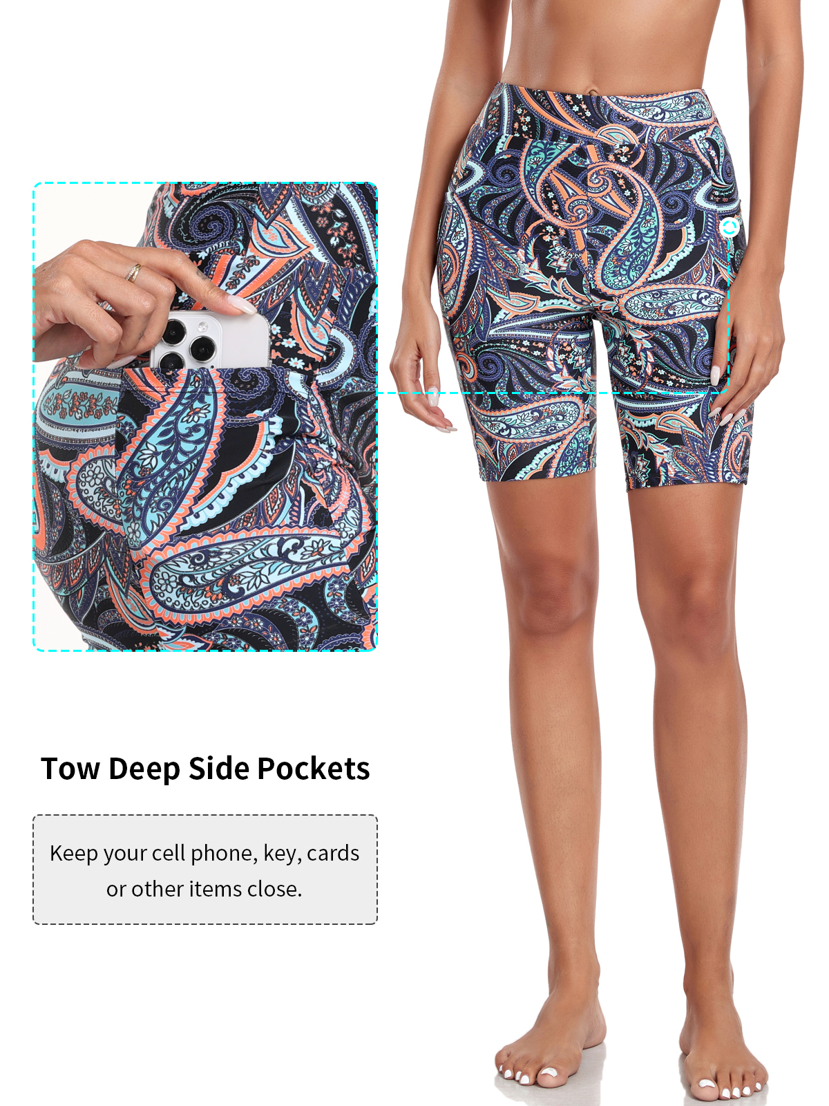Ocean Blues Women's High-Waisted Swim Board Shorts photo 4