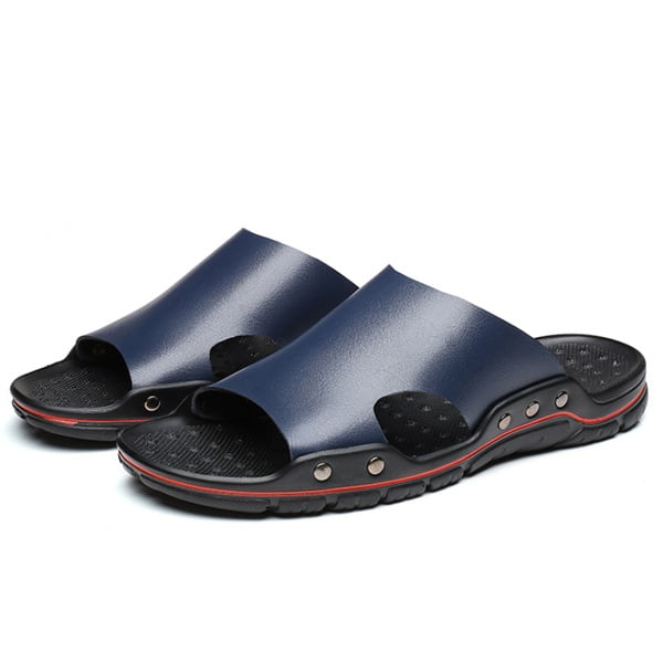 Flip Flops HUYP Summer Slippers Mens Outdoor Slip Flippers Beach Shoes Mens Soft Sandals Size : 11 US