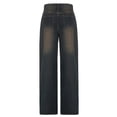 thumbnail image 5 of Biezeib Women’s Straight Leg Baggy Jeans, Vintage Mid Waist Relaxed Fit Washed Denim Pants, 5 of 6