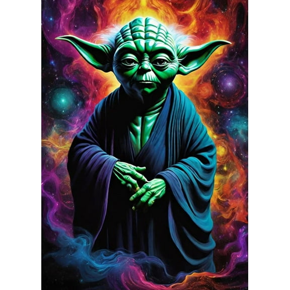 Yoda Baby Diamond Painting Kits for Adults, 5D Mandalorian Diamond Art Kits for Beginners, DIY Full Drill Paint with Diamond, Home Wall Decor 12 x 16 Inch