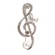 thumbnail image 3 of 2 Piezas Para Mujer, Nota Musical, Pasador, Broche De Cristal Con De Imitación, 3 of 9
