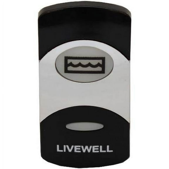 Carling Boat Rocker Switch Cover | Actuator Livewell Black Silver