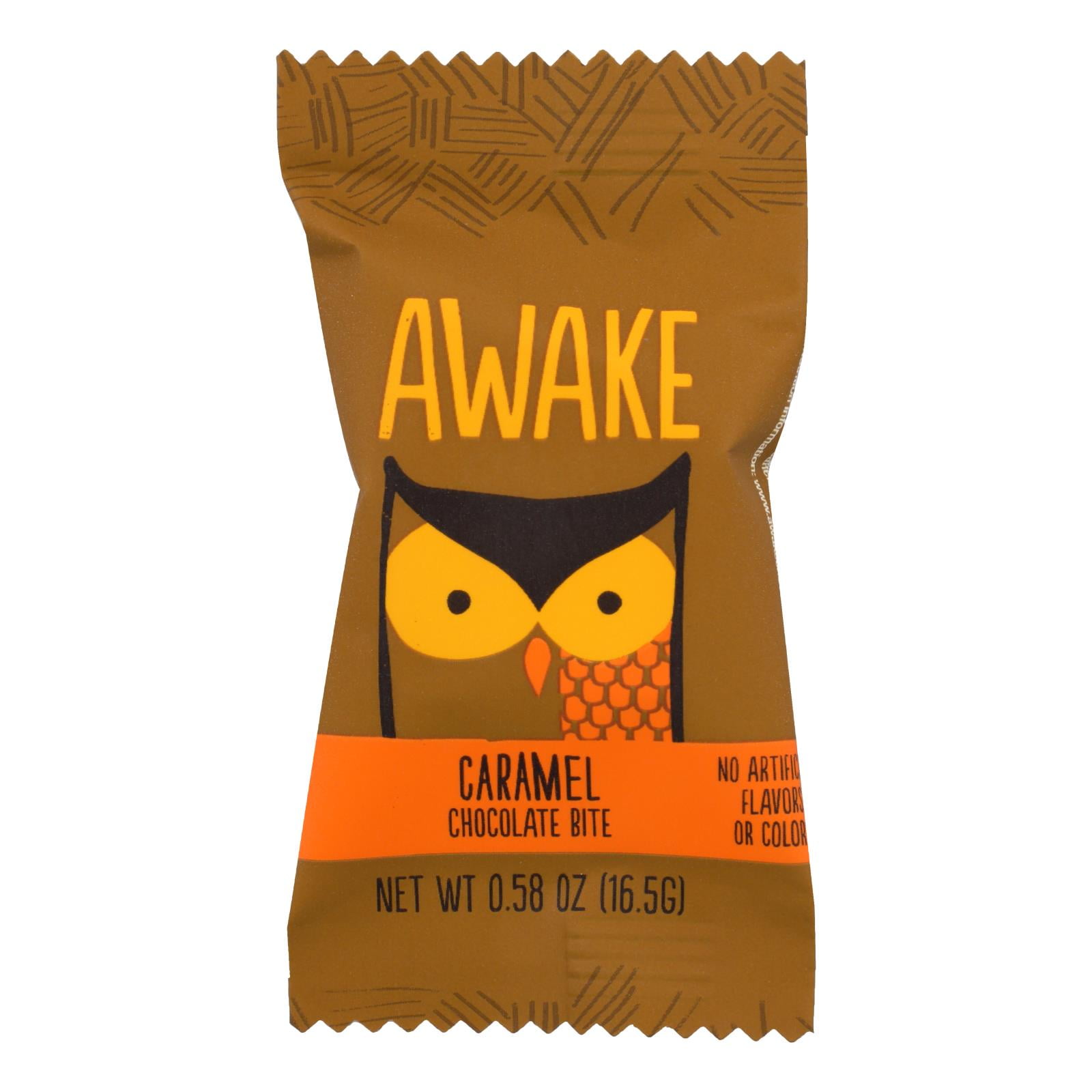 (Price/Case)Awake Chocolate Bites Chocolate Caramel Case of 50.58