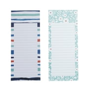 Pen+Gear List Pads, Multicolor Floral & Stripe Design, 80 Sheets Each, 2 Count