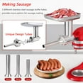 thumbnail image 2 of Food Grinder Attachment for  Mixers, Stainless Steel Dishwasher Safe Meat Mincer Accessories Set Included 3 Sausage Stuffer Tubes, 2 of 6