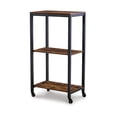 thumbnail image 2 of Benjara BM327786 Serving Bar Cart - 2 Storage Shelves - Black & Brown Metal - 24 in., 2 of 5
