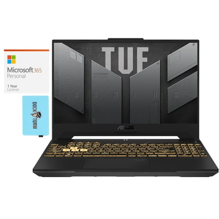 ASUS TUF Gaming F15 Gaming Laptop (Intel i5-13500H 12-Core, 15.6in 144 Hz Full HD (1920x1080), GeForce RTX 4050, 32GB RAM, 1TB PCIe SSD, Win 11 Pro) with Microsoft 365 Personal , Dockztorm Hub