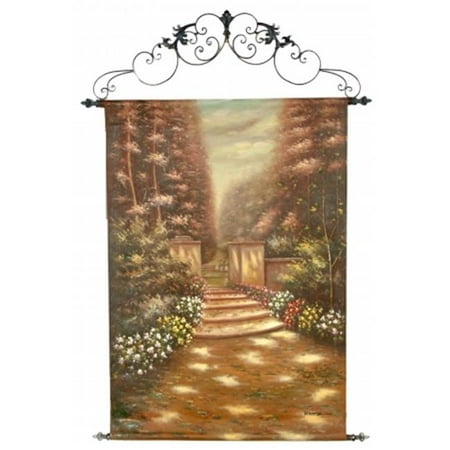 Graphics International H0028B Steps to Path Scene Oil Painting- 36 x 54