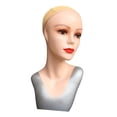 thumbnail image 1 of Female Mannequin Head Makeup 21.26inch Stable Base Hat Display Rack Necklace Sliver, 1 of 9