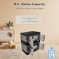 thumbnail image 4 of dbest products Quik Box - 8.4 Gallon 3 Pack Stackable Storage Bins with Doors, Collapsible Organizer Foldable Container, for Bedroom Living Room Kitchen Neat, Tidy Dorms and Organized Homes, Boxes, 4 of 6