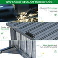 thumbnail image 3 of YODOLLA 7.7' x 2.6' Garbage Bin Storage Shed for 3 Trash Cans, Outdoor Metal Waste Storage with Weatherproof Design, 3 of 9