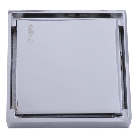 Resumidero Cuadrado Rug 4"X4" Plata Acabado Piso