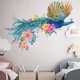 thumbnail image 1 of Adhesivos de pared de PVC con estampado floral de pavo real, colores, 35 x 60 cm, 1 of 3