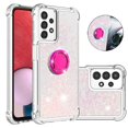 thumbnail image 1 of Funda para Samsung Galaxy A13 4G con Brillo Líquido Flotante, Purpurina, Parachoques y Anillo Giratorio Soporte, 1 of 5