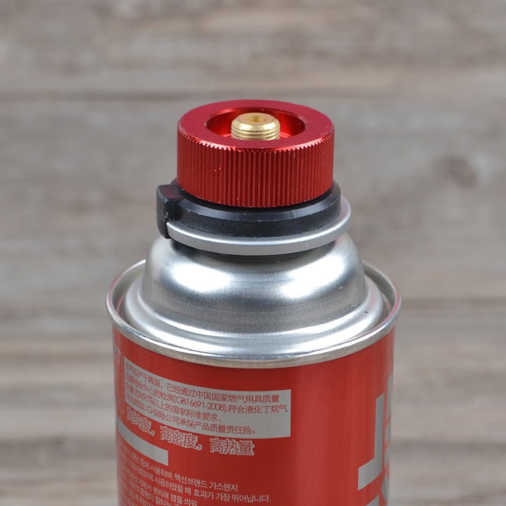 Stove Convert Adapter Nozzle Bottle Type Butane Auto-Off Gas Cartridge Camping, 