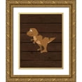thumbnail image 1 of Robinson, Tamara 26x32 Gold Ornate Wood Framed with Double Matting Museum Art Print Titled - Dinosaur Wood IV, 1 of 4