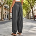thumbnail image 5 of Yifymode Womens Balloon Pants Trendy Casual Elastic Waist Wide Leg Harem Pants Baggy Pleated Lantern Trousers, 5 of 7
