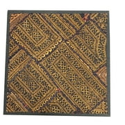Mogul Vintage Embroidered Brown Wall Hanging Patchwork Sari Tapestry Cushion Cover "18x18"