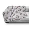 thumbnail image 3 of Paisley Soft Flannel Fleece Throw Blanket, Design with Flowers Leaves and Abstract Ivy Plant Patterned Artwork, Cozy Plush for Indoor and Outdoor Use, 60" x 80", Pink Grey and Black, by Ambesonne, 3 of 6