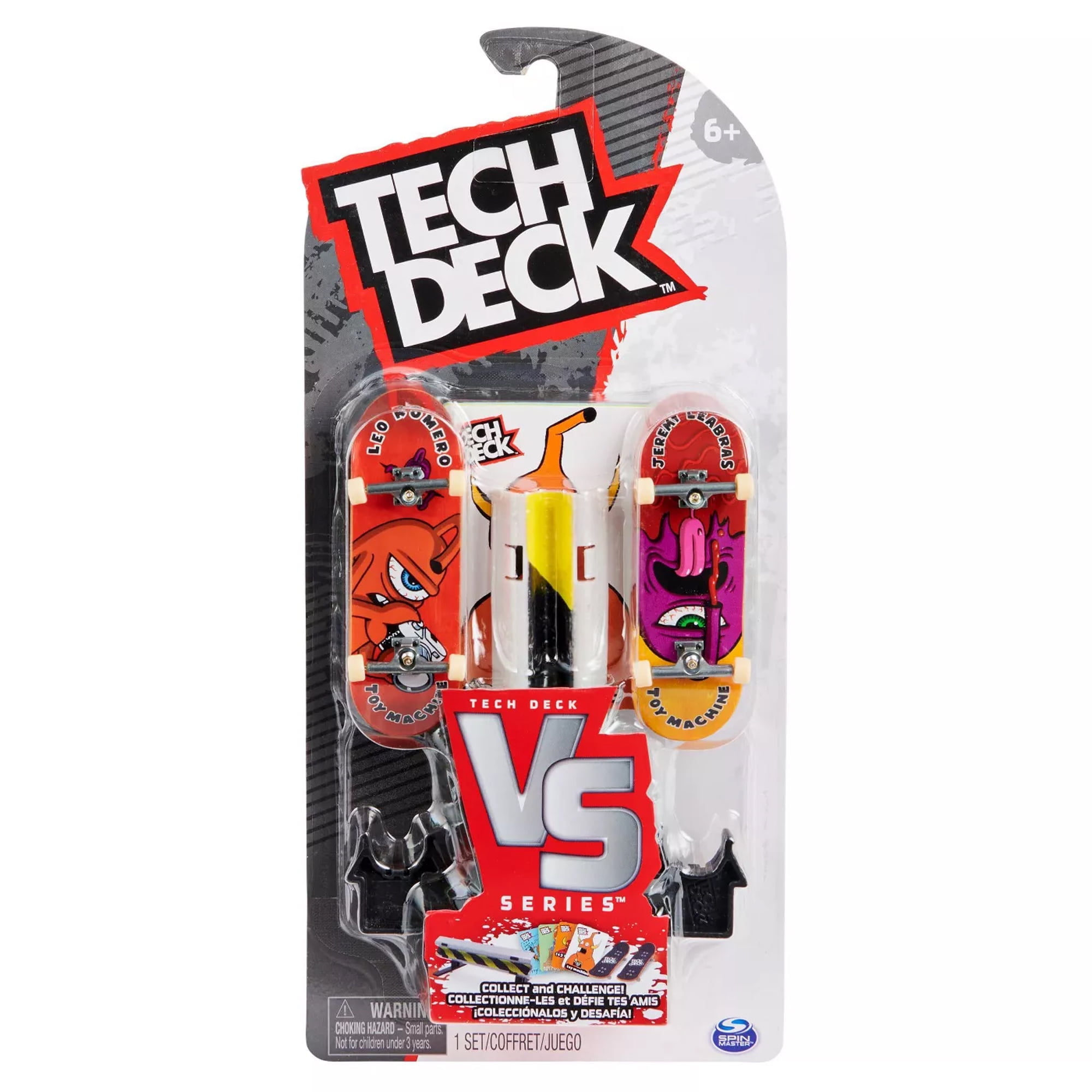 opskrift kun Serena Tech Deck VS Series Toy Machine Skateboards Fountain Romero and Leabras  Fingerboard 2-Pack, Obstacle and Challenge Card Set - Walmart.com